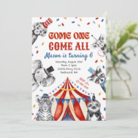 Einladung Circus Birthday | Einladung zum Karneval
