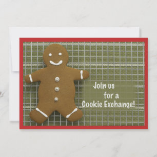 Einladung Cookie Exchange, Gingerbread Man