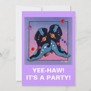 Einladung - Cowboy Boots Mitternacht