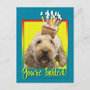 Einladung Cupcake - Golden Doodle