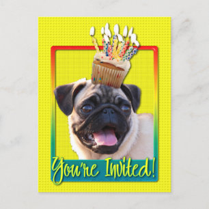 Einladung Cupcake - Mops