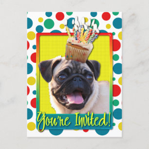 Einladung Cupcake - Mops