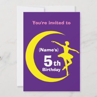 Einladung Custom Ballerina 5. Geburtstag hinzufüge
