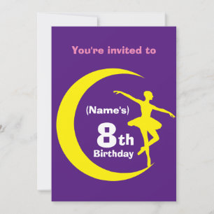 Einladung Custom Ballerina 8. Geburtstag hinzufüge