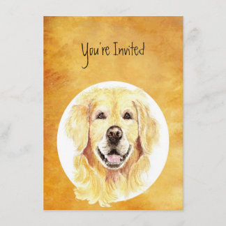 Einladung Custom Birthday Golden Retriever Hund Pe