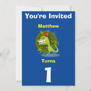 Einladung Custom Dinosaurier - Geburtstag hinzufüg