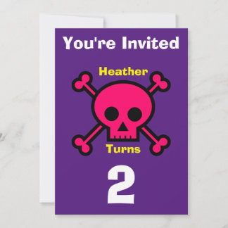 Einladung Custom Skull- Geburtstag hinzufügen Name