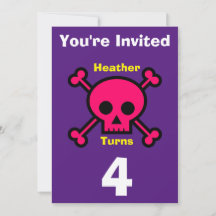 Einladung Custom Skull- Geburtstag hinzufügen Name