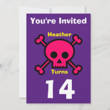 Einladung Custom Skull- Geburtstag hinzufügen Name