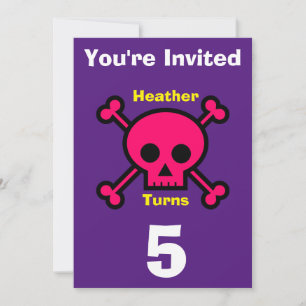 Einladung Custom Skull- Geburtstag hinzufügen Name