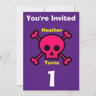 Einladung Custom Skull- Geburtstag hinzufügen Name