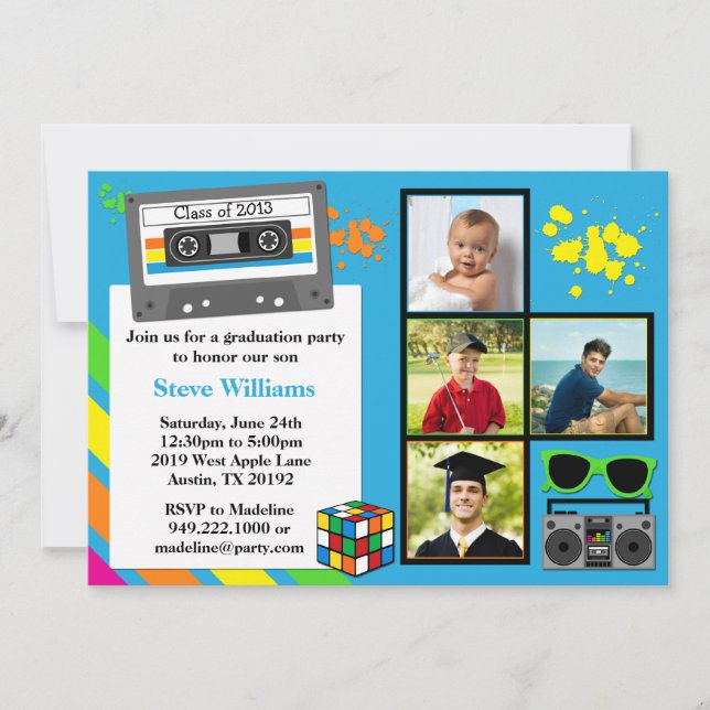 Einladung der 80er-Klasse zur Graduation Party 201 (Vorderseite)