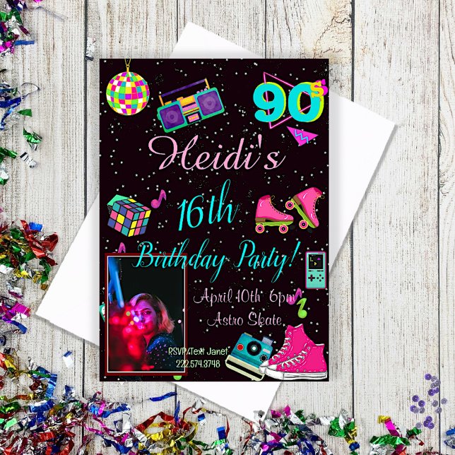 Einladung der 90er Jahre, Foto in die 90er Jahre, (Von Creator hochgeladen)