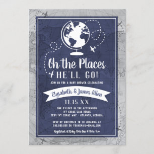 Einladung der Airplane Babydusche