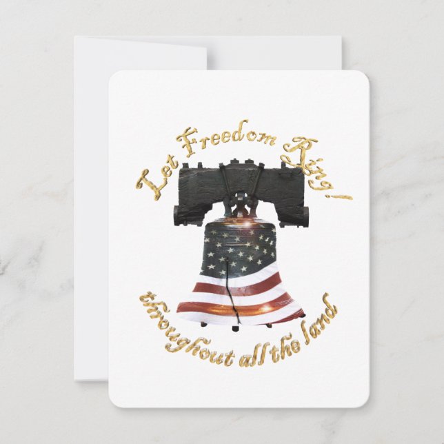 Einladung der amerikanischen Flag Liberty Bell (Vorderseite)