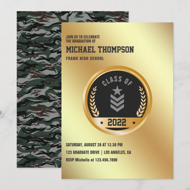 Einladung der Armee/Militärische Graduiertengruppe (Vorne/Hinten)