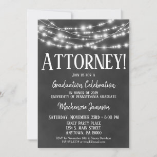 Einladung der Attorney Graduation Party in Chalkbo