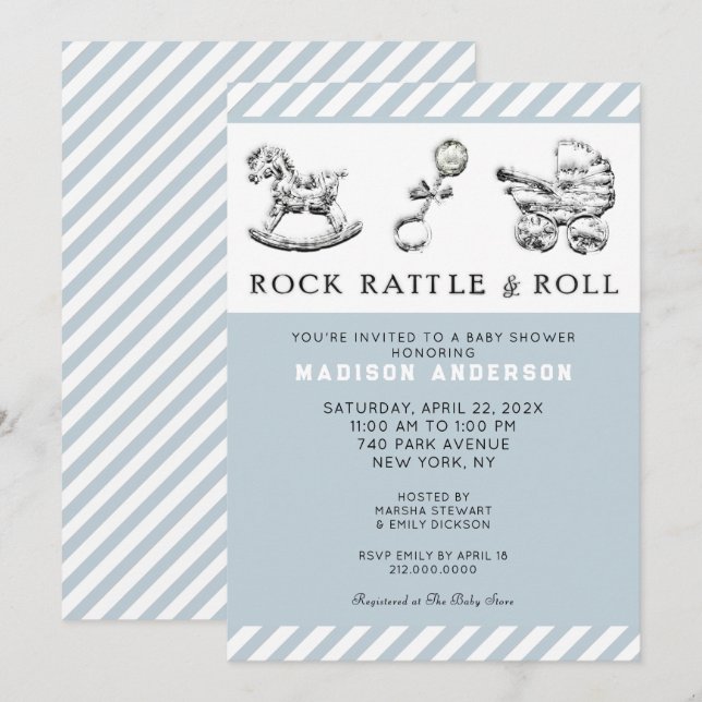 Einladung der Babydusche (Vorne/Hinten)