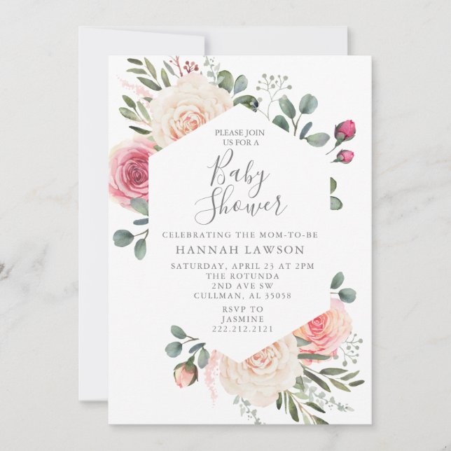 Einladung der Babydusche (Vorderseite)