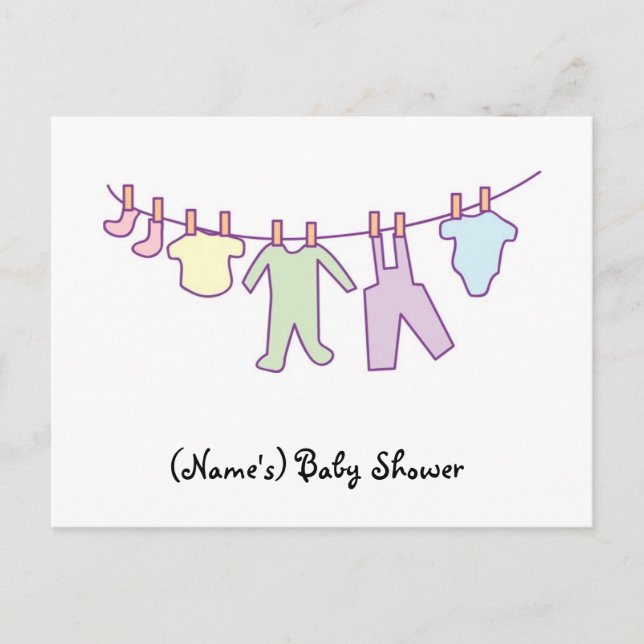 Einladung der Babydusche (Vorderseite)