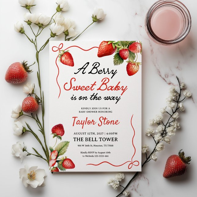 Einladung der Babydusche | Berry Sweet Einladung (Von Creator hochgeladen)