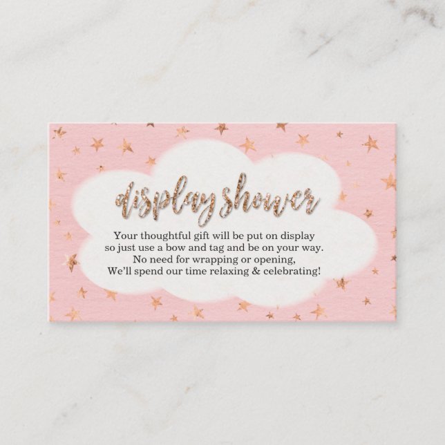 Einladung der Babydusche "Girl" mit Duschvorrichtu (Vorderseite)