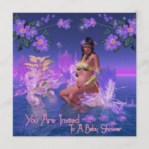 Einladung der Babydusche mit der American African 