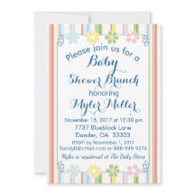 Einladung der Babydusche "Picnic Floral Invite 2"