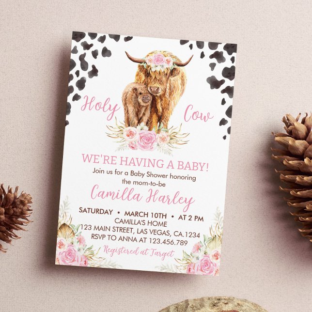 Einladung der Babydusche von Highland Cow Girl (Von Creator hochgeladen)