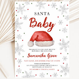 Einladung der Babydusche von Santa Baby