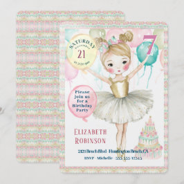 Einladung der Ballerina Birthday Party