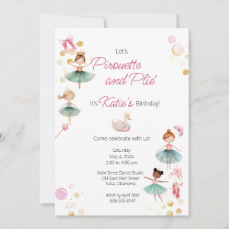 Einladung der Ballerina Birthday Party