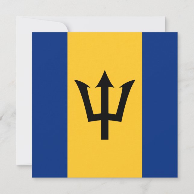 Einladung der Barbados-Flagge (Vorderseite)