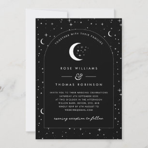 Einladung der Black Celestial Arched Wedding