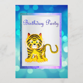 EINLADUNG DER Blue tiger BIRTHDAY PARTY