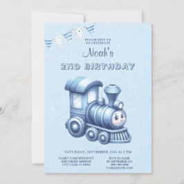 Einladung der Blue Train Birthday Party