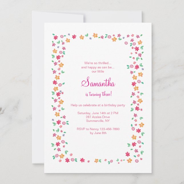 Einladung der Blume (Vorderseite)