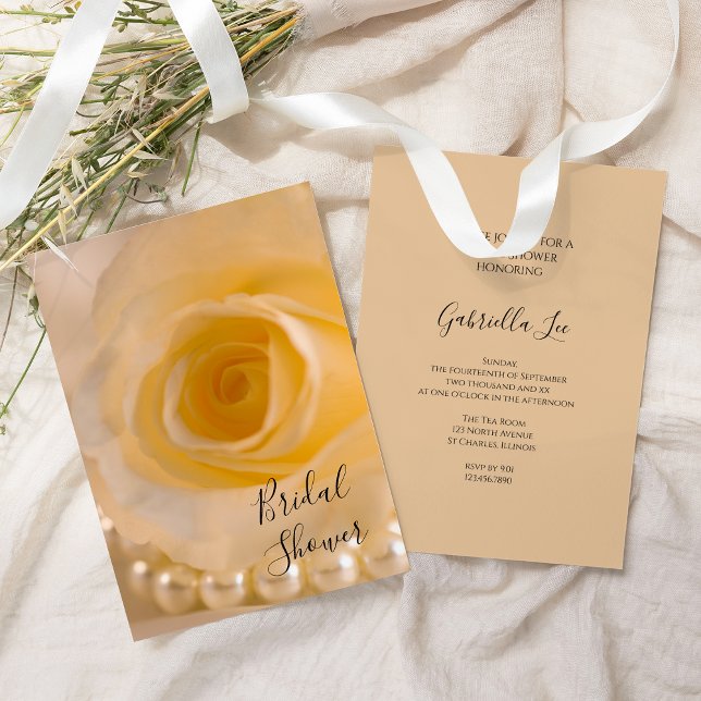 Einladung der Brauerei "White Rose and Pearls Brid (Von Creator hochgeladen)