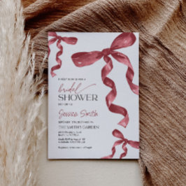 Einladung der Burgundy Bow Bridal Dusche