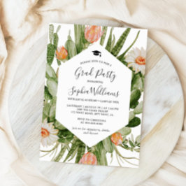 Einladung der Cactus Blume Frame Graduation Party