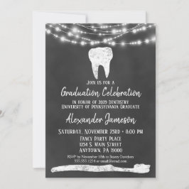 Einladung der Chalkboard Dental Graduation Party