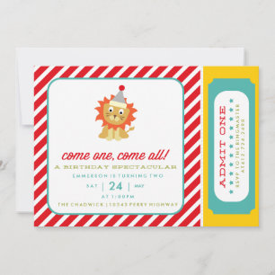 EINLADUNG DER CIRCUS CARNIVAL BIRTHDAY
