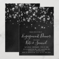 Einladung der Diamant Chalkboard-Engagement-Partei