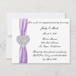 Einladung der Diamond Heart Lila Engagement Party