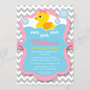 Einladung der Ducky Girl Dusche aus Quack Gummi
