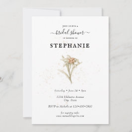 Einladung der Dusche Edelweiss Floral Bridal