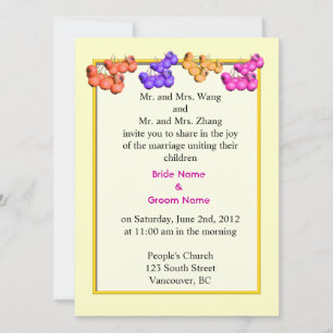 Einladung der Eltern von Braut und Bräutigam zur H