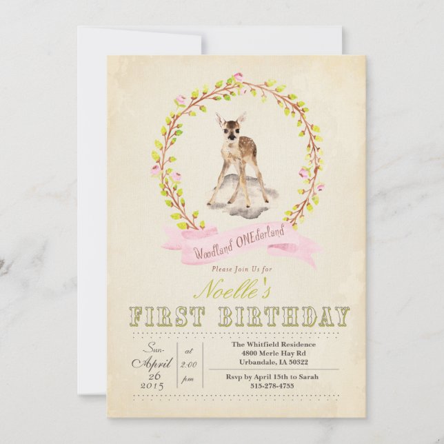 Einladung der ersten Geburtstagsmädagoge (Vorderseite)