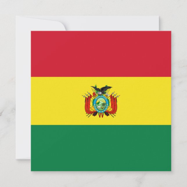 Einladung der Flagge Boliviens (Vorderseite)
