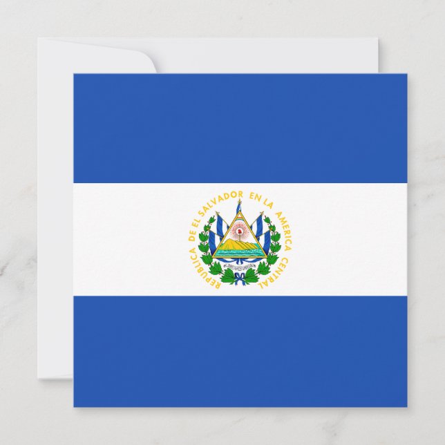 Einladung der Flagge El Salvadors (Vorderseite)